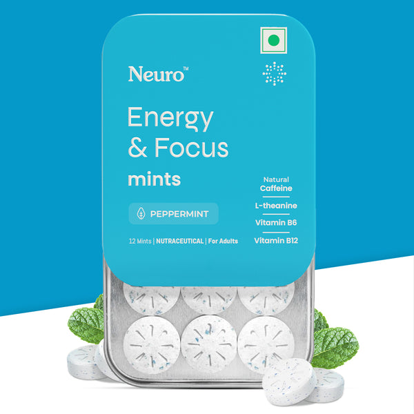 Neuro Energy & Focus Caffeine Mints (Pack of 2) - Peppermint