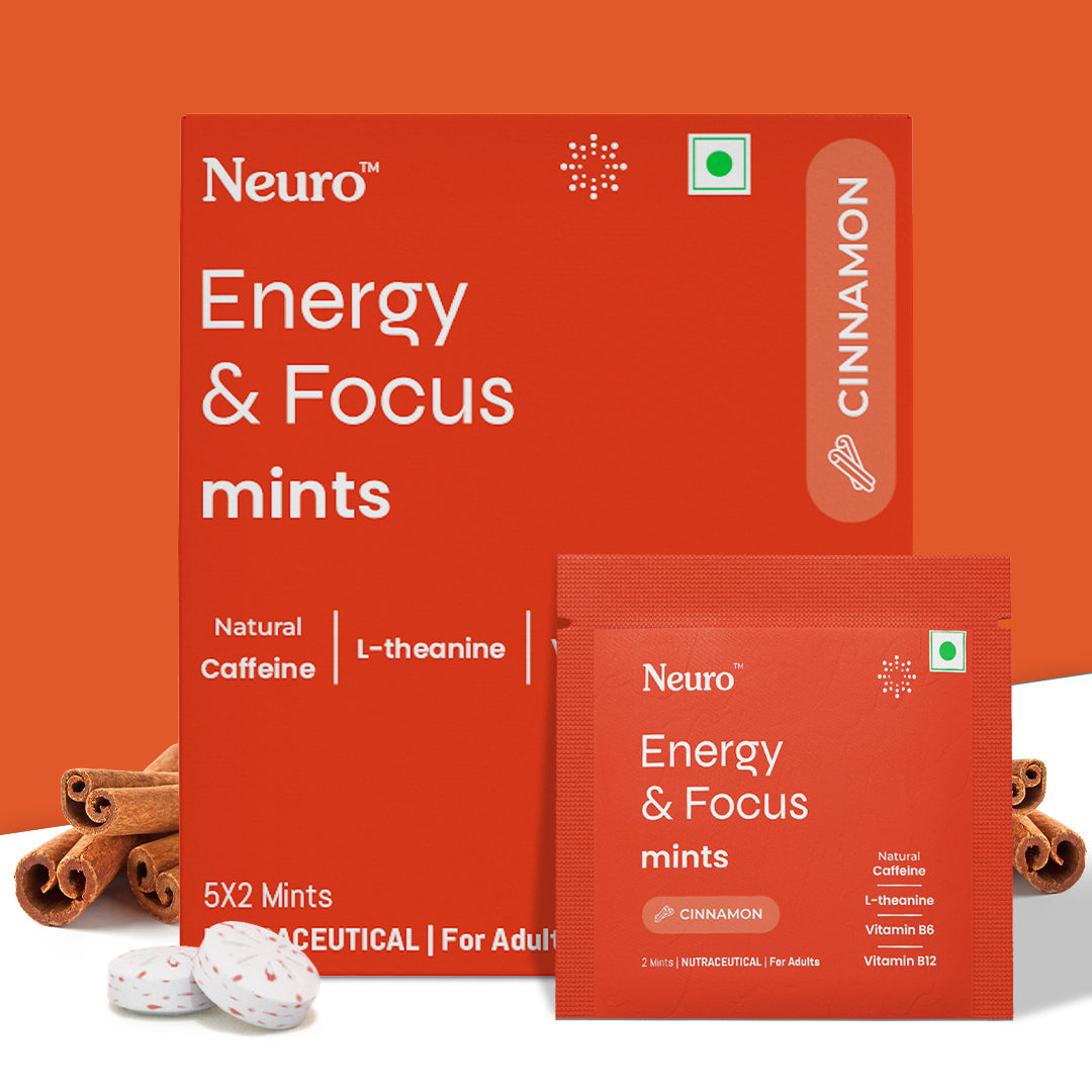 Neuro Energy Caffeine Mints - Cinnamon (10 Mints: 5 x 2 mint sachets)