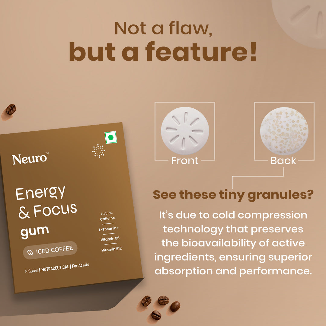 Neuro Energy & Focus Caffeine Gums - Iced Coffee