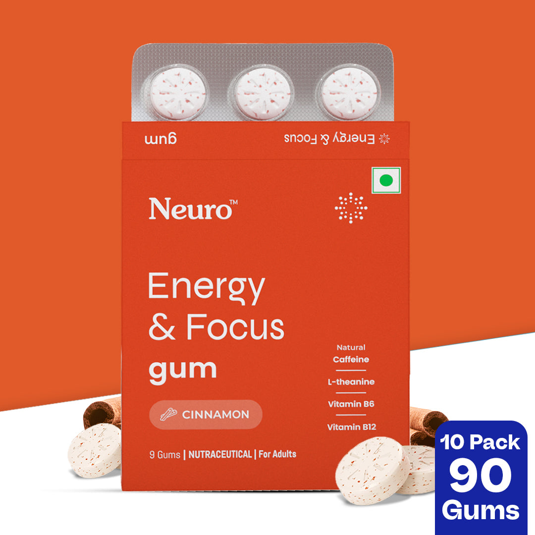 Neuro Energy & Focus Caffeine Gums - Cinnamon