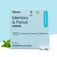 Neuro Memory & Focus Mints Sachets - Peppermint - Pack of 2
