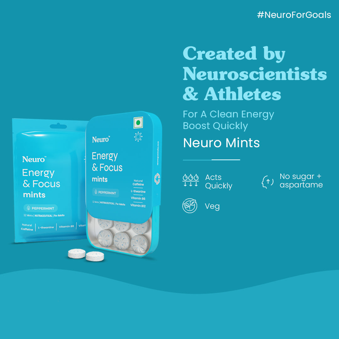 Neuro Energy & Focus Caffeine Mints - Peppermint – Neurogum India