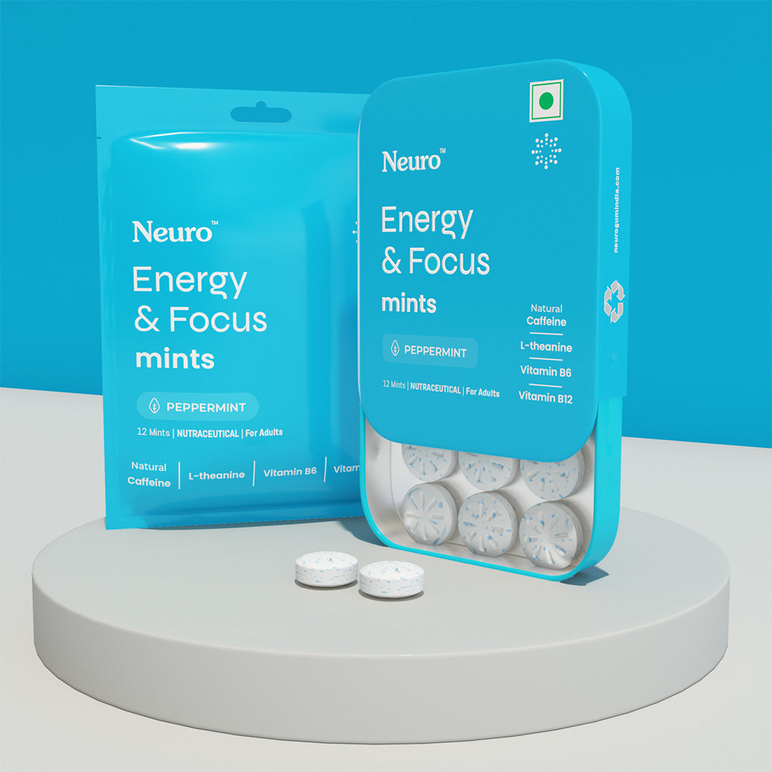 Neuro Energy & Focus Caffeine Mints - Peppermint – Neurogum India