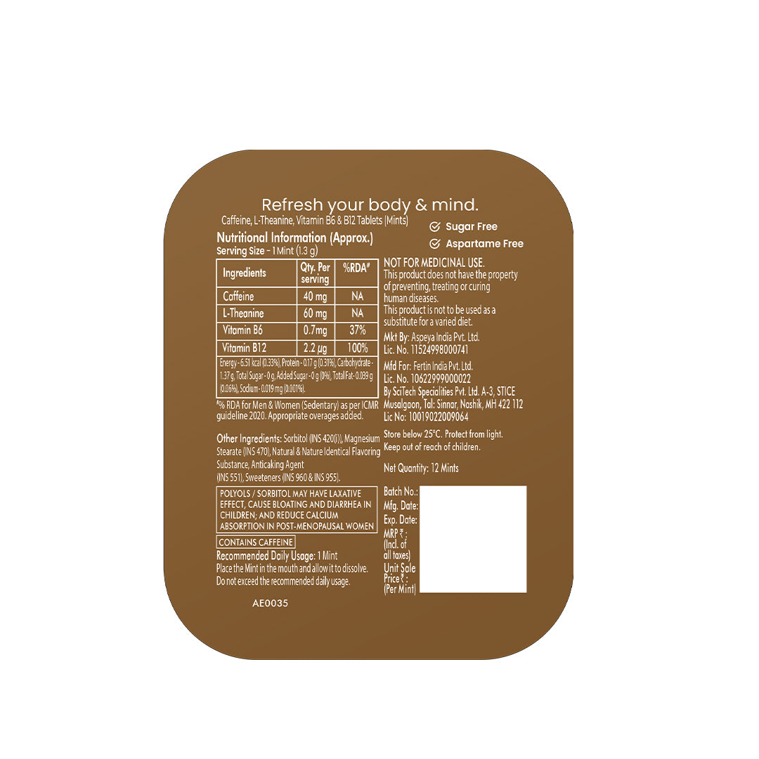 Neuro Energy & Focus Caffeine Mints- Iced Coffee