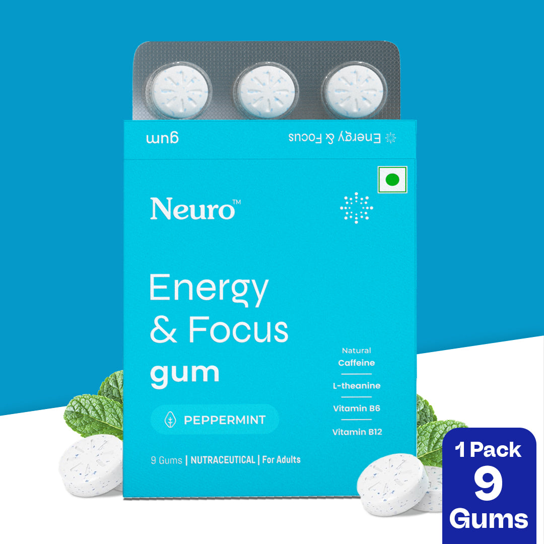 Neuro Energy & Focus Caffeine Gums - Peppermint