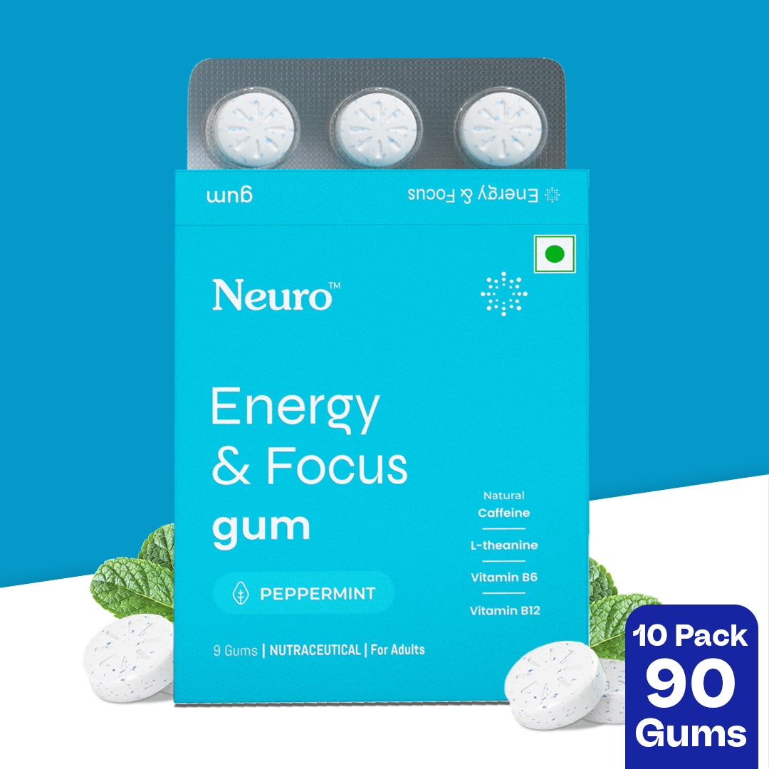 Neuro Energy & Focus Caffeine Gums - Peppermint