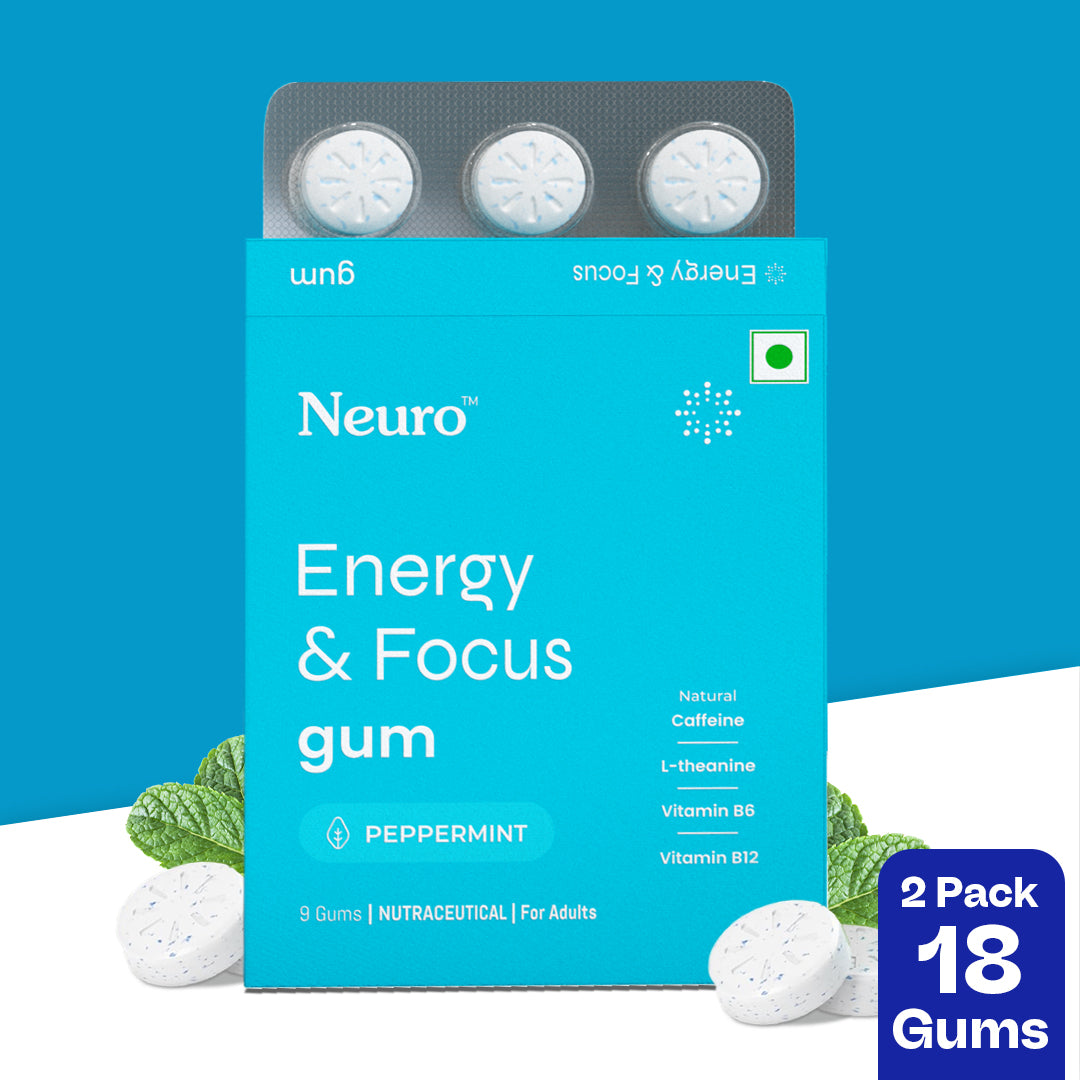 Neuro Energy & Focus Caffeine Gums - Peppermint