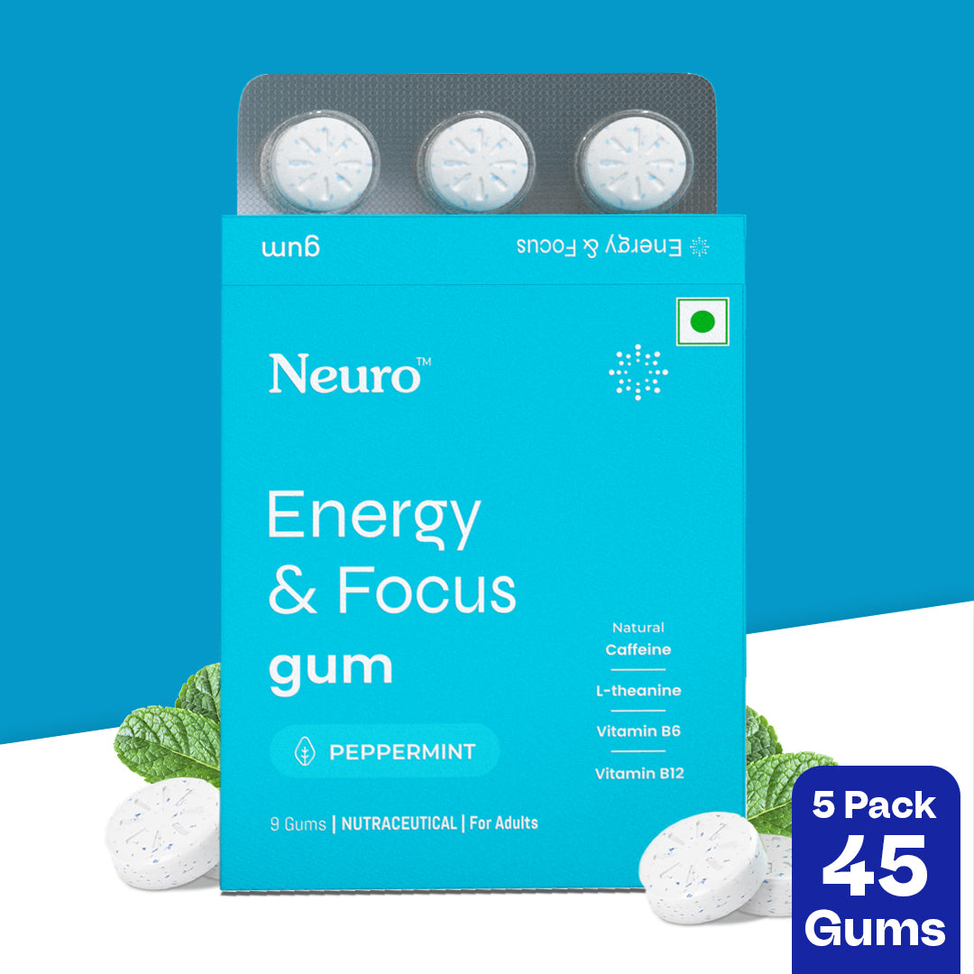 Neuro Energy & Focus Caffeine Gums - Peppermint